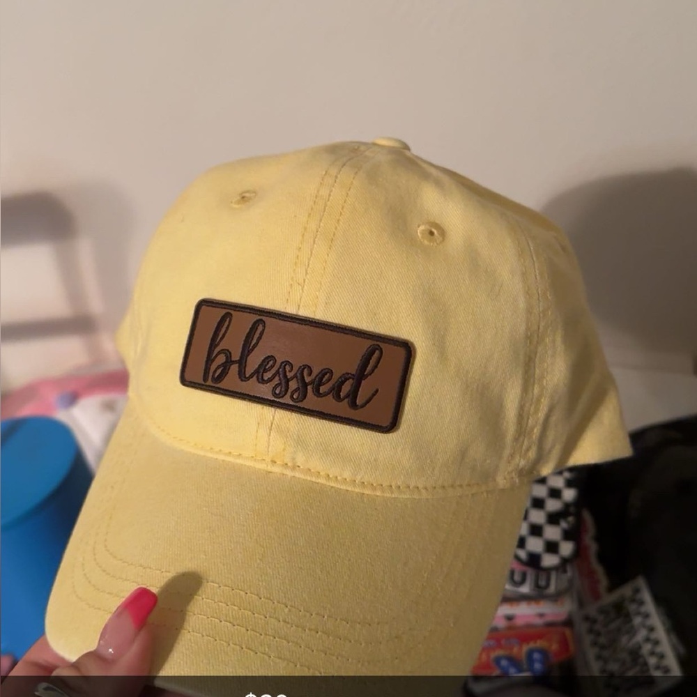 Yellow 'Blessed' Baseball Cap